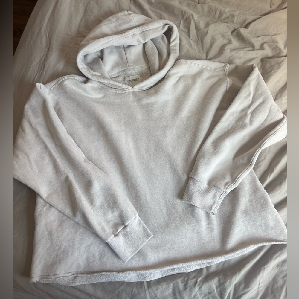 Abercrombie & Fitch Cream Pullover Hoodie